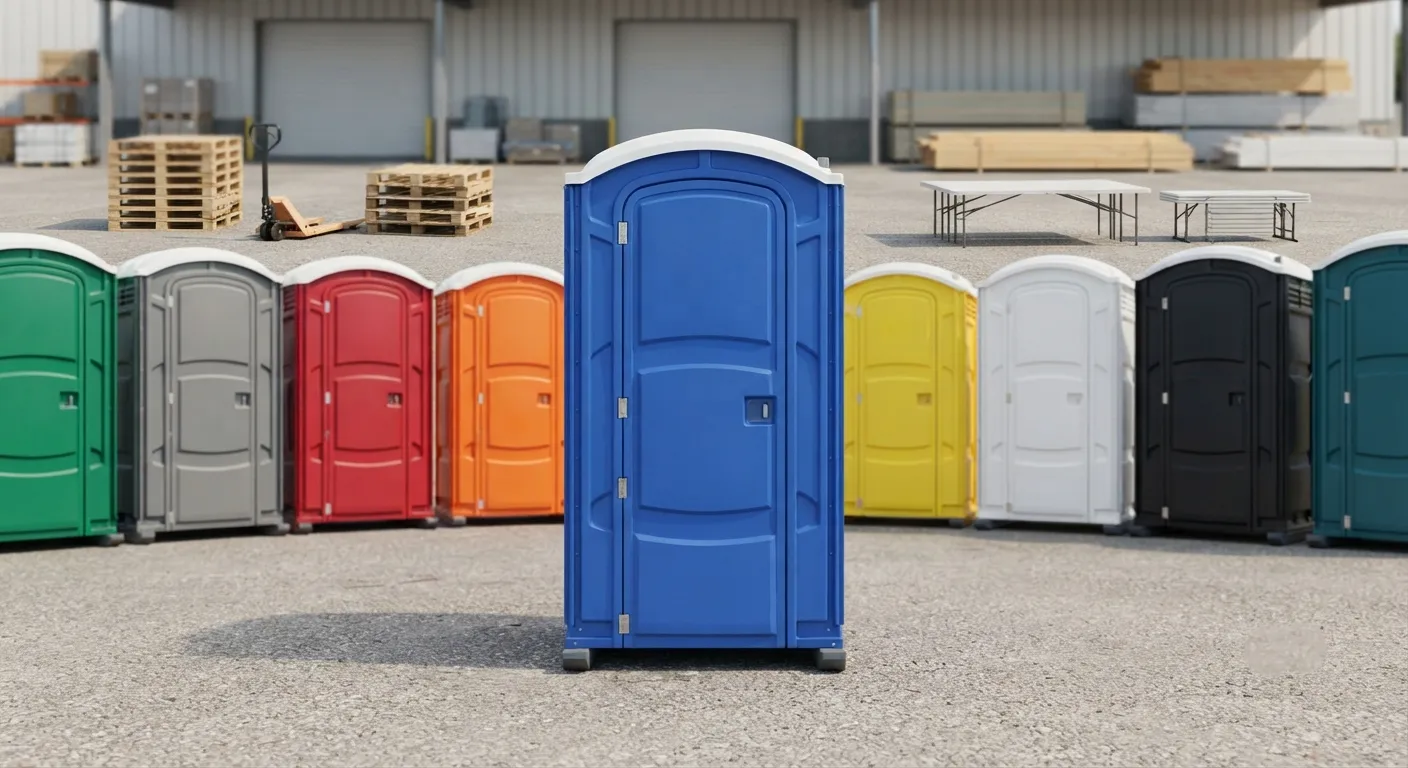 Portable restroom units delivered on a Council Bluffs, IA work zone