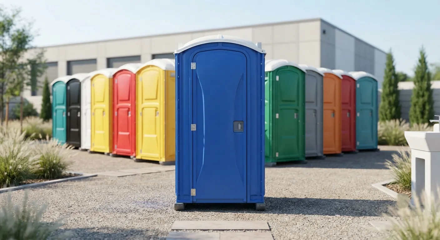 Portable toilet units ready for delivery in Council Bluffs, IA
